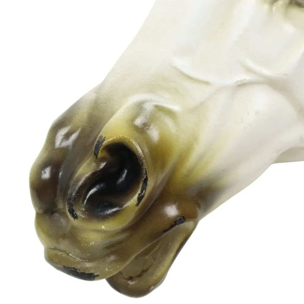 Grand buste classique cheval du Parthénon style grec plâtre 39 cm