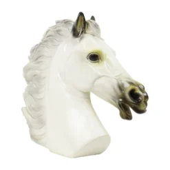 Grand buste classique cheval du Parthénon style grec plâtre 39 cm