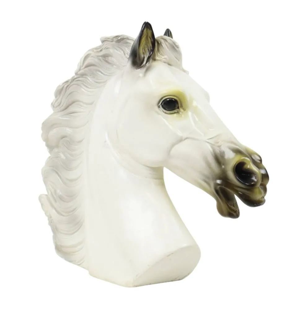 Grand buste classique cheval du Parthénon style grec plâtre 39 cm