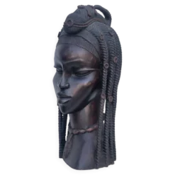 Grand buste en bois femme Africaine