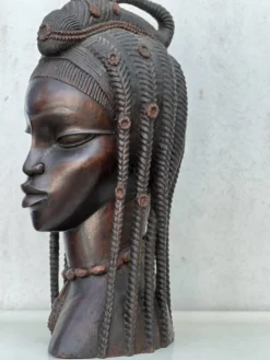 Grand buste en bois femme Africaine
