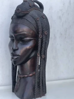 Grand buste en bois femme Africaine