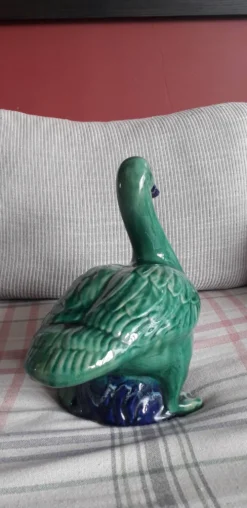 Grand canard vintage en céramique