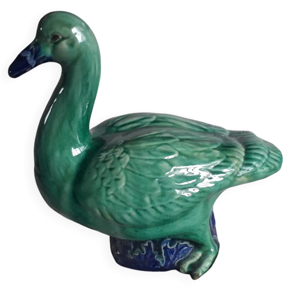 Grand canard vintage en céramique