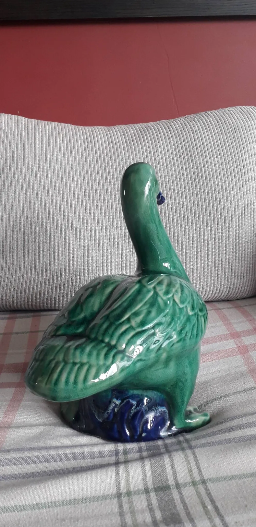 Grand canard vintage en céramique