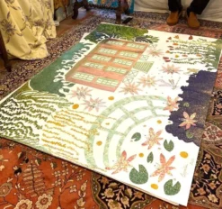 Grand collage contemporain inspiré de Giverny (Claude Monet) – 158 × 116 cm