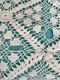 Grand dessus de lit vintage au crochet fait main