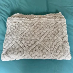 Grand dessus de lit vintage au crochet fait main