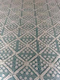 Grand dessus de lit vintage au crochet fait main