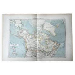 Grande Carte Amérique - 53x36cm - 1905