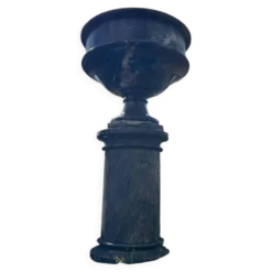 Grande colonne et sa vasque en marbre levanto, vers 1900