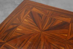 Grande console Art Déco en marqueterie de bois, France vers 1920
