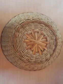 Grande corbeille en corde et osier