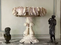 Grande coupe en albâtre Italie vers 1900