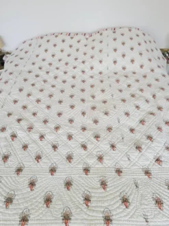 1850 grande courtepointe piquee 195 x 190 cm
