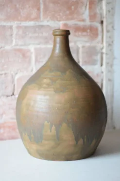 Grande jarre céramique vintage, lampe, bonbonne, dame-jeanne, bouteille