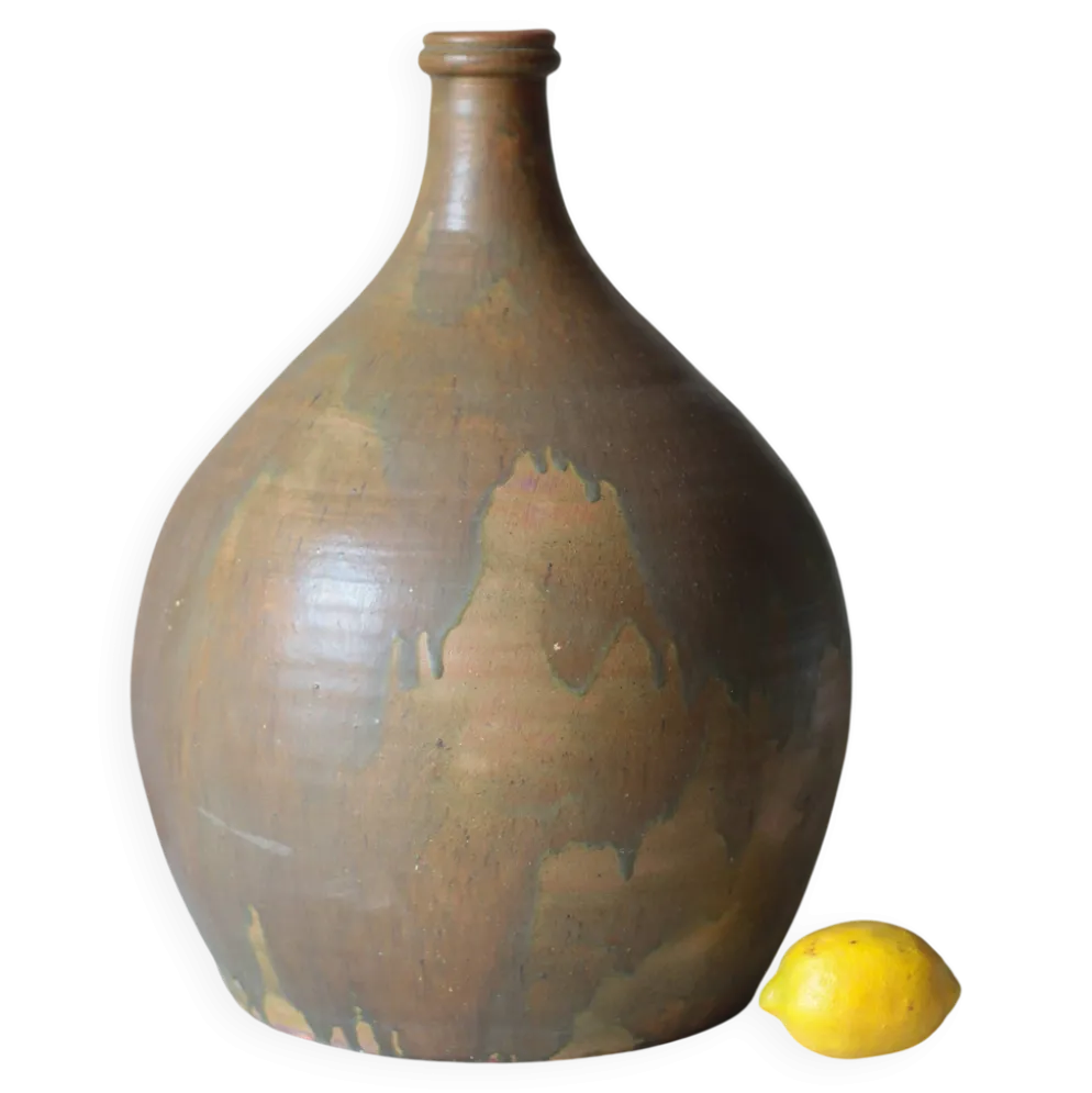 Grande jarre céramique vintage, lampe, bonbonne, dame-jeanne, bouteille