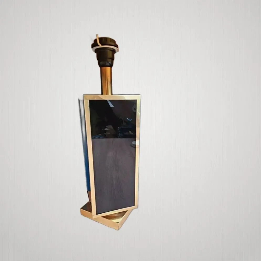 Grande Lampe Laiton Dore Et Noir Année 70 Dlg Maison Jansen Design Et Éléga