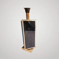 Grande Lampe Laiton Dore Et Noir Année 70 Dlg Maison Jansen Design Et Éléga