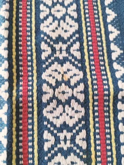 grande nappe et 11 serviettes vintage basque bleu indigo,