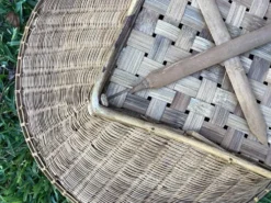 Grande panière rotin plat