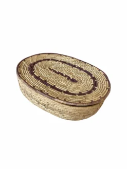 Grande panière vannerie artisanale tressée