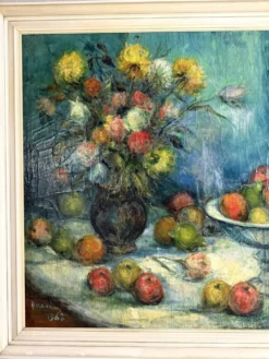 Grande peinture de nature morte des années 1960, 1962.