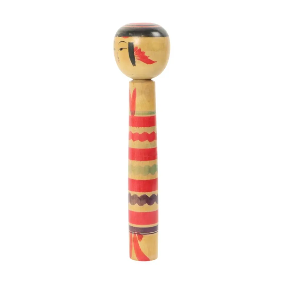 Grande poupée Kokeshi XL en bois massif Japon époque Showa 37 cm