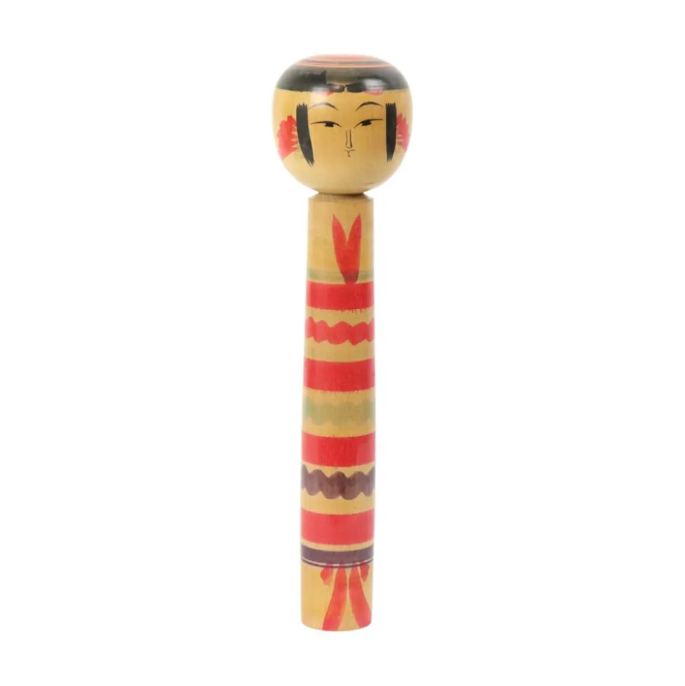 Grande poupée Kokeshi XL en bois massif Japon époque Showa 37 cm