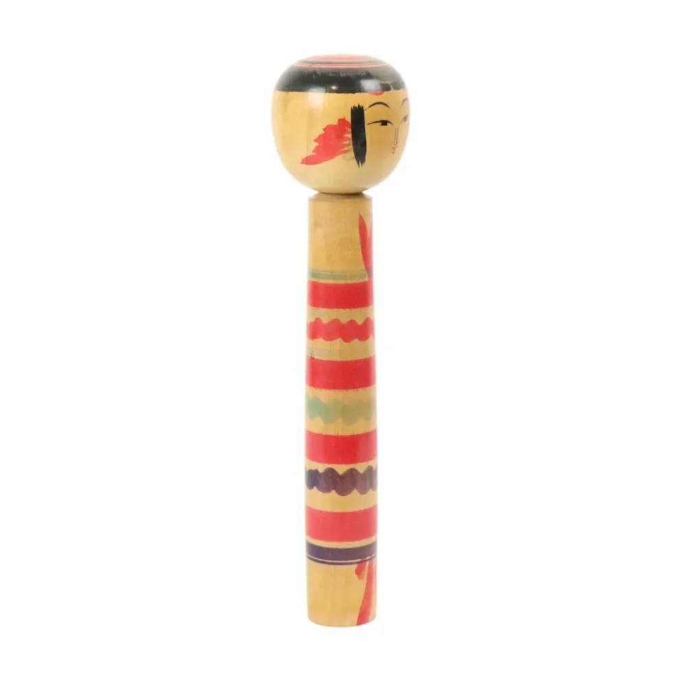 Grande poupée Kokeshi XL en bois massif Japon époque Showa 37 cm