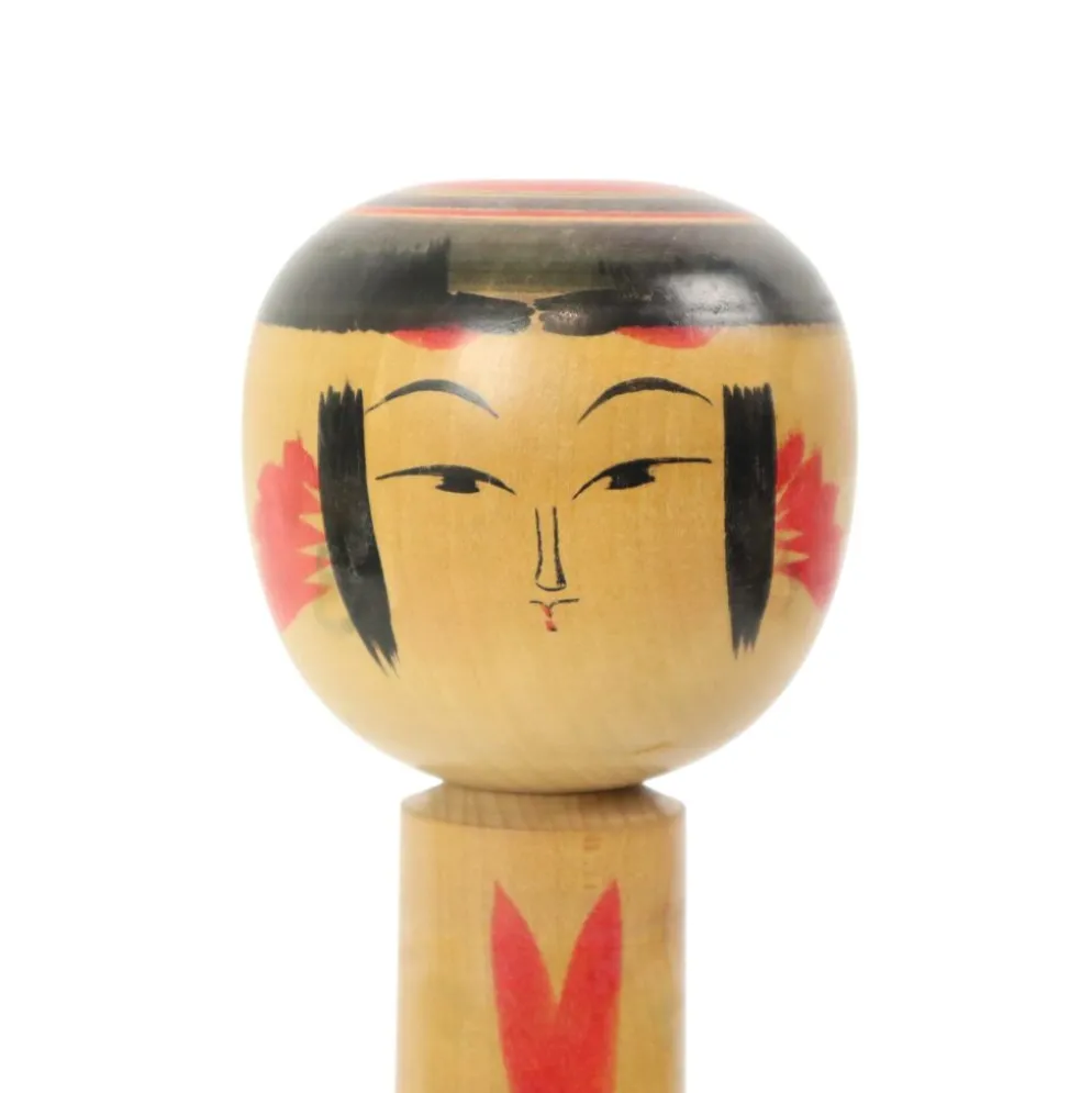 Grande poupée Kokeshi XL en bois massif Japon époque Showa 37 cm