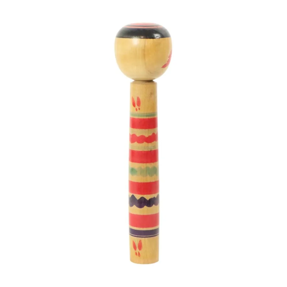 Grande poupée Kokeshi XL en bois massif Japon époque Showa 37 cm