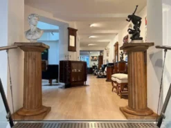 Grandes colonnes néoclassiques françaises en bois de pin, 1910, ensemble de 2