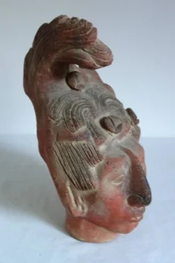 Grande sculpture tête maya roi Pakal, Mexique