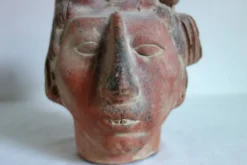 Grande sculpture tête maya roi Pakal, Mexique