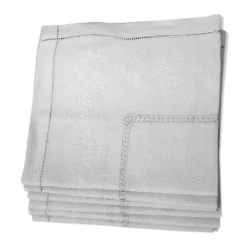 6 grandes serviettes de table 19ème, damassées, monogrammées "CB"
