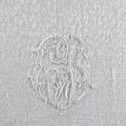 6 grandes serviettes de table 19ème, damassées, monogrammées