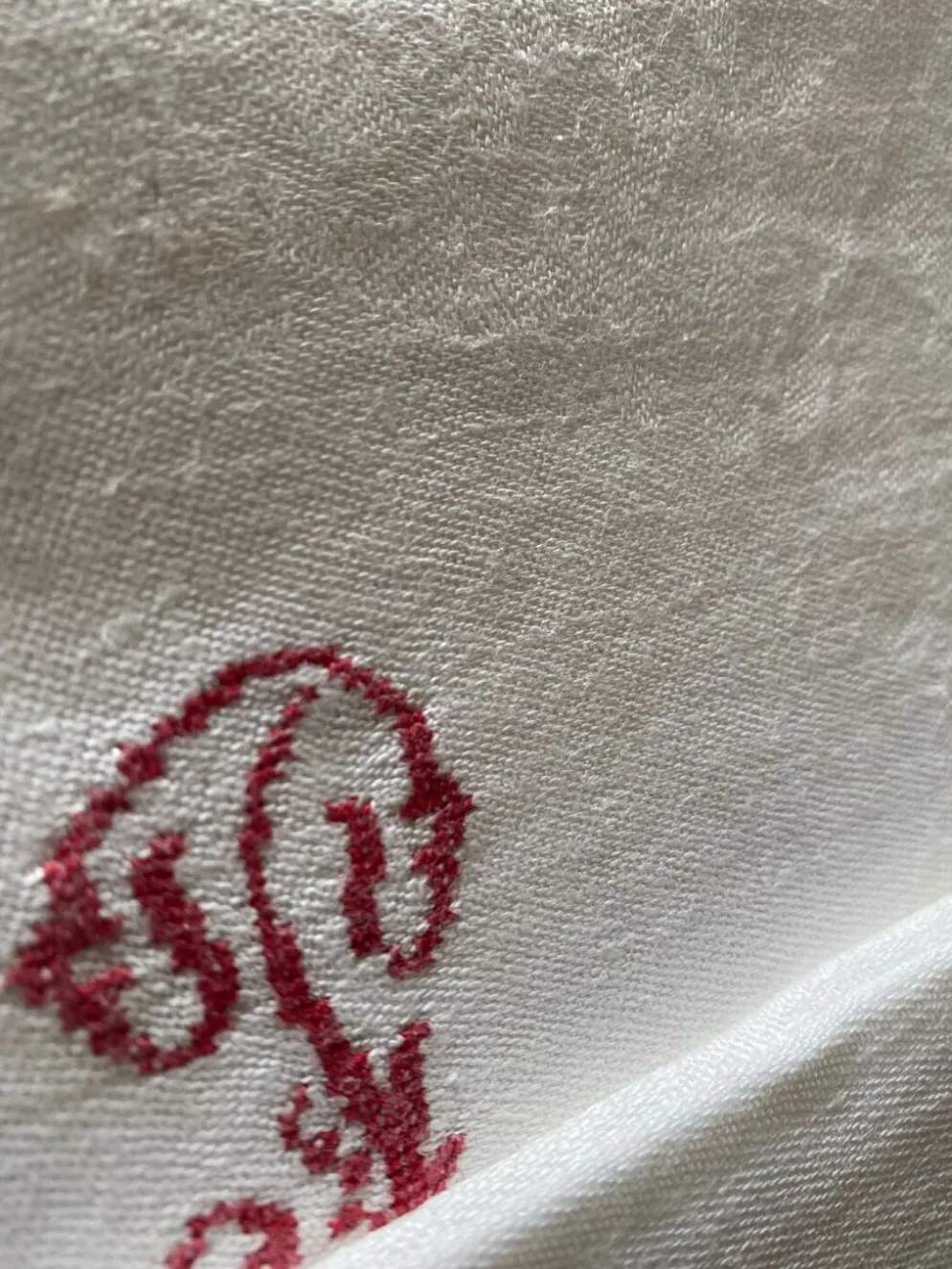 12 grandes serviettes monogramme MP