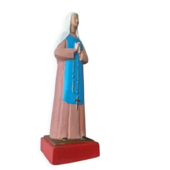 Grande statue ancienne de la Vierge, décoration religieuse vintage