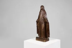 Grande statue de Sainte Marie en bronze peint en plâtre, Belgique, années 1930.