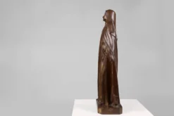 Grande statue de Sainte Marie en bronze peint en plâtre, Belgique, années 1930.