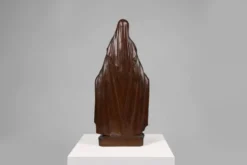Grande statue de Sainte Marie en bronze peint en plâtre, Belgique, années 1930.