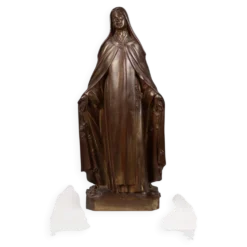 Grande statue de Sainte Marie en bronze peint en plâtre, Belgique, années 1930.