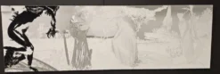 grandes œuvres d'art en noir et blanc / collage photo (160x50) fantôme