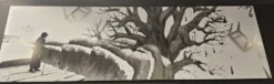 grandes œuvres d'art en noir et blanc / collage photo (160x50) lit
