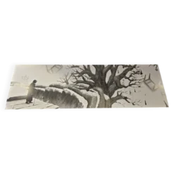 grandes œuvres d'art en noir et blanc / collage photo (160x50) lit