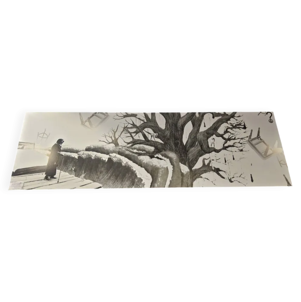 grandes œuvres d'art en noir et blanc / collage photo (160x50) lit