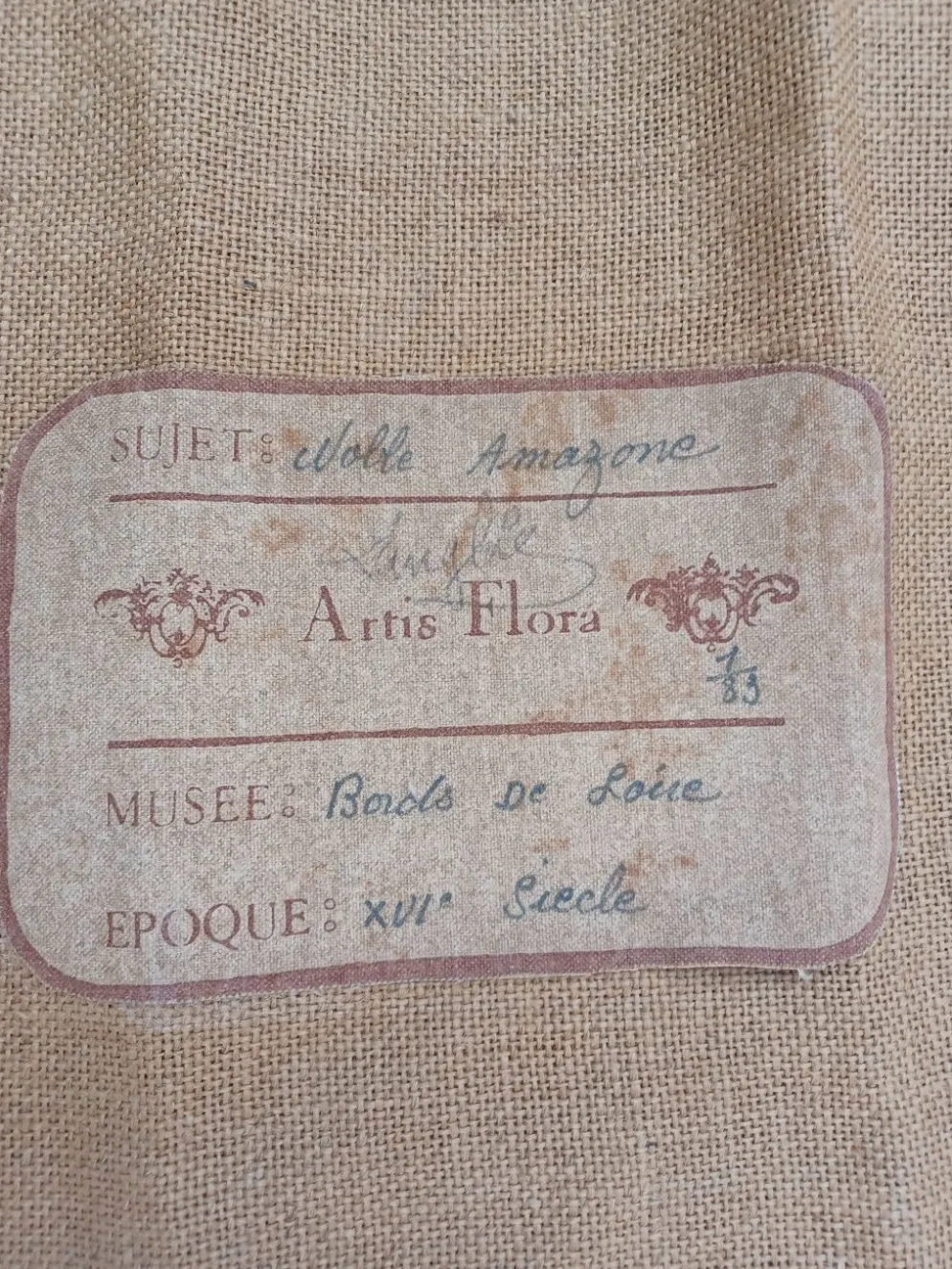 Grande tapisserie Artis Flora "La Noble Amazone" de grandes dimensions