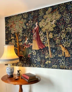 Grande tapisserie Robert Four Aubusson – Verger médiéval – 140 x 190 c