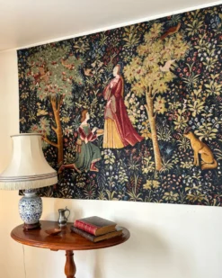 Grande tapisserie Robert Four Aubusson – Verger médiéval – 140 x 190 c